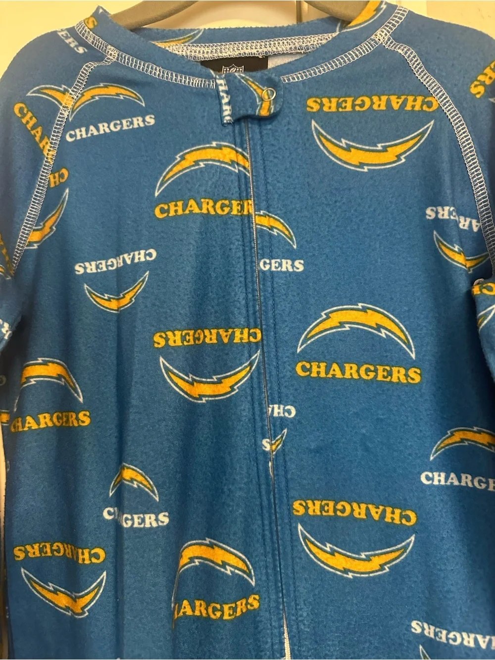 NFL Los Angeles Chargers Kids Fleece Footie Pajamas – 3T